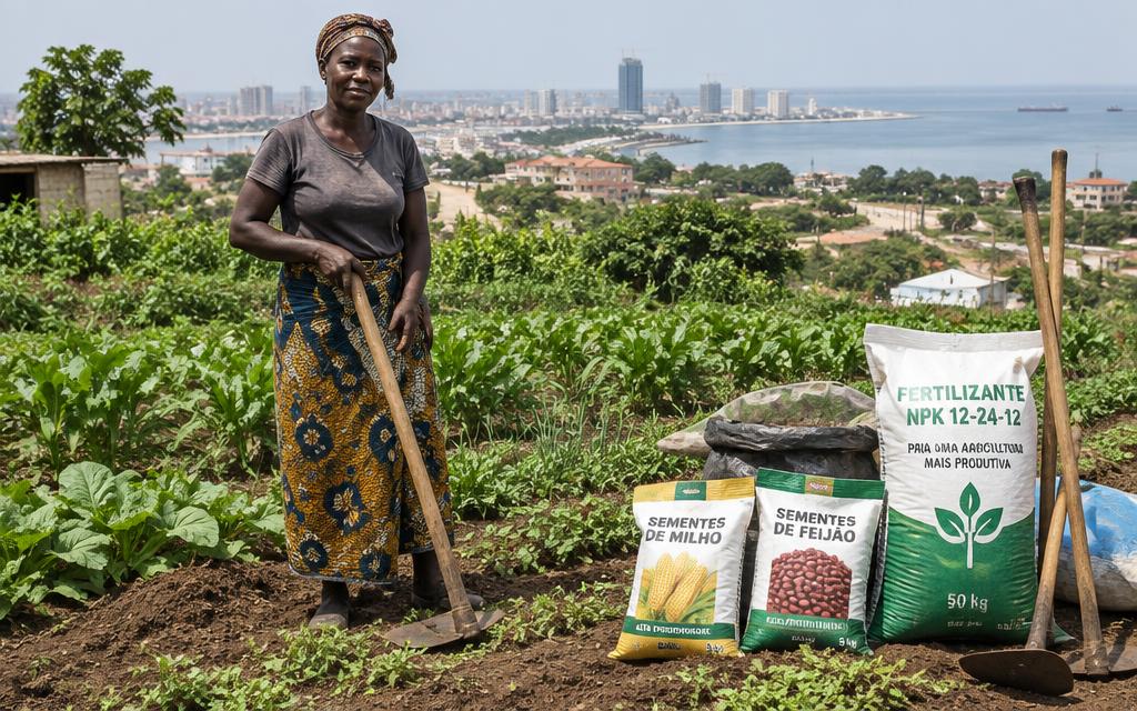 Terras agrícolas para pequenos agricultores e fornecimentos agrícolas