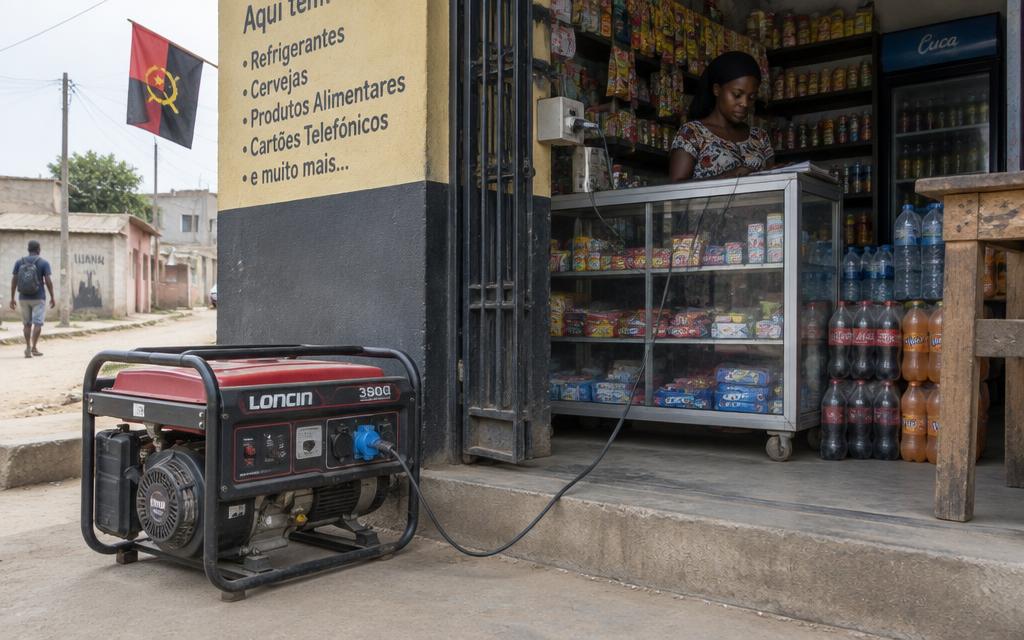 Pequenos equipamentos de geração de energia à entrada da loja