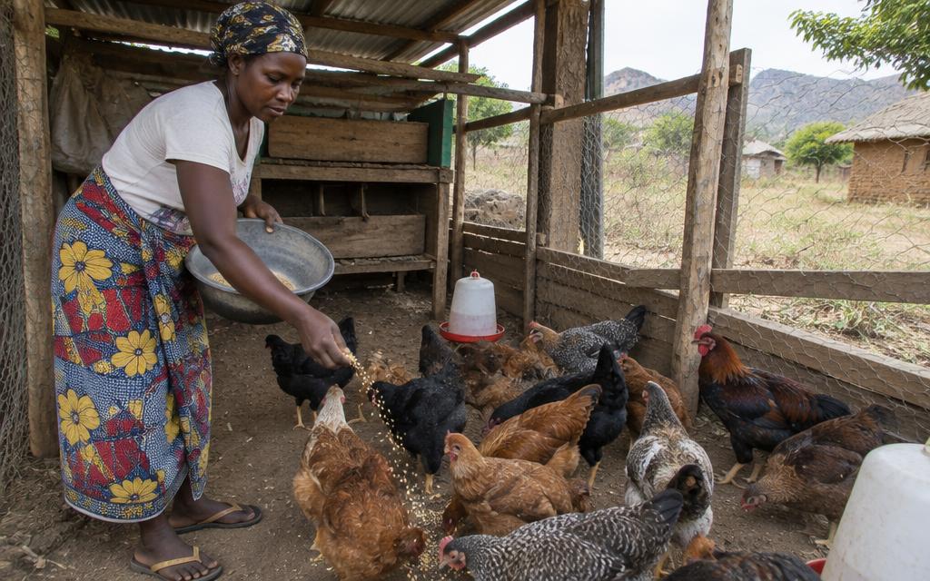 Cena da avicultura de pequena
